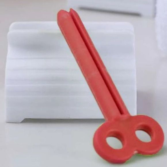 ROLLING TUBE TOOTHPASTE SQUEEZER DISPENSER HOLDER STAND IN RED - Picture 6 of 15